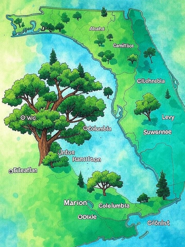 North Central Florida service area map